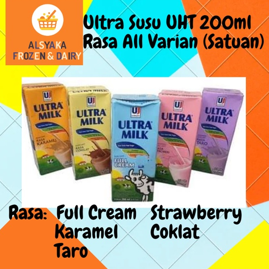 

Ultra UHT 200ml Semua Varian Rasa (Satuan/Ecer)