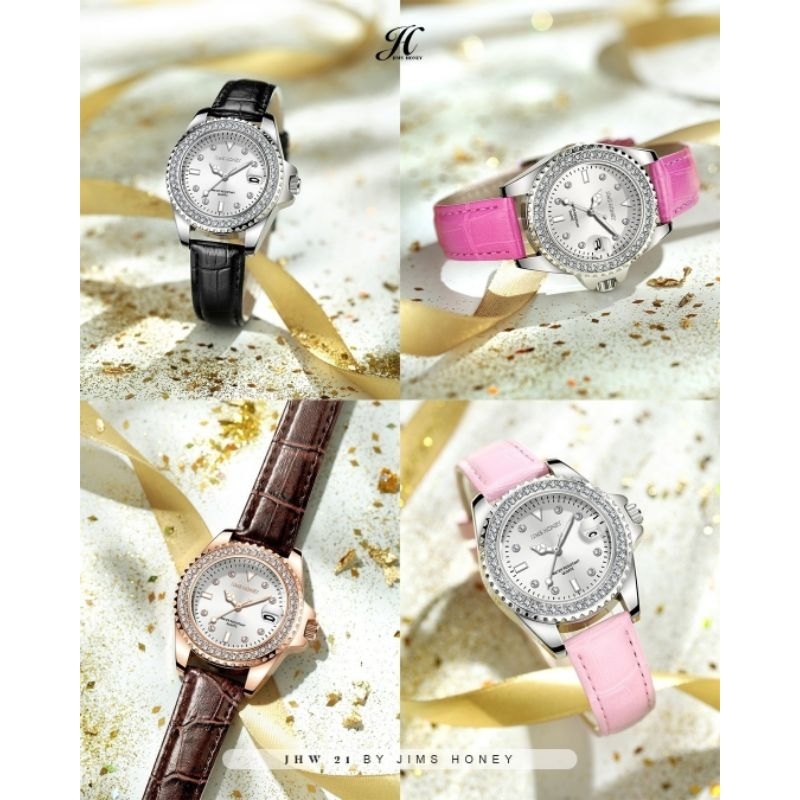 JIMS HONEY JHW 21 ORI JAM TANGAN WANITA QUARTZ STAINLESS WATCH IMPOR FASHION CEWEK KOREA TAHAN ANTI AIR JHW21