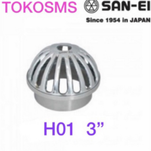 roof drain SANEI H01 3 inci saringan talang air 3&quot; SAN EI drain air