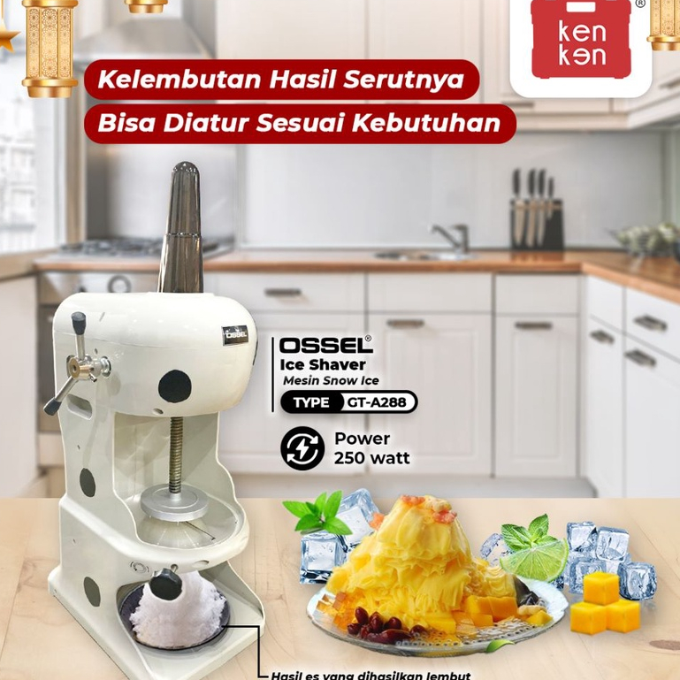 OSSEL GT-A288 Ice Shaver Mesin Serut Es