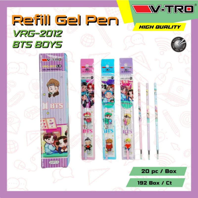 

refill gel pen karakter tinta hitam