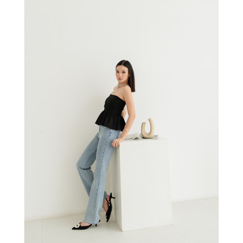 [ Keyclothingline ] Lovy Jeans / Cullotes Jeans Wanita