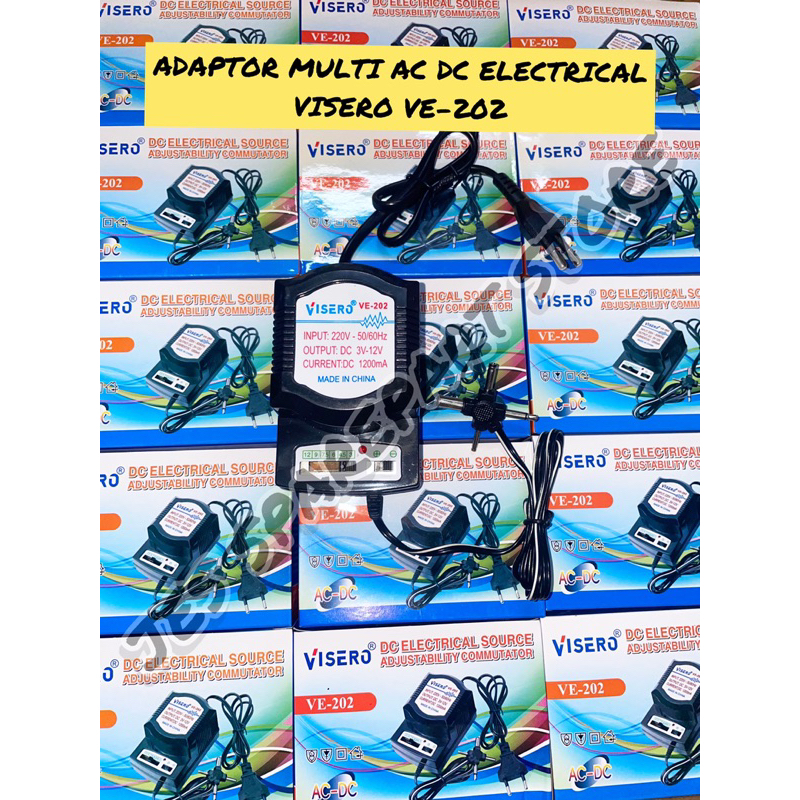 ADAPTOR MULTI AC DC ELECTRICAL 1200Ma VISERO VE-202