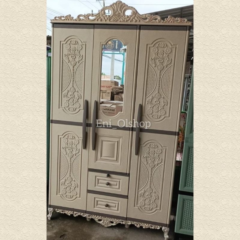 LEMARI PAKAIAN 3 PINTU OLYMPLAST, PLASTIK FIBER PALEMBANG