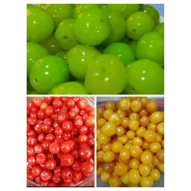 

MANISAN CHERRY IMPORT MERAH, KUNING & HIJAU 500GR