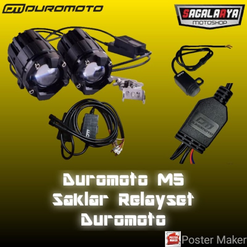 Paket Lampu Duromoto M5 saklar Original Duromoto relayset Duromoto