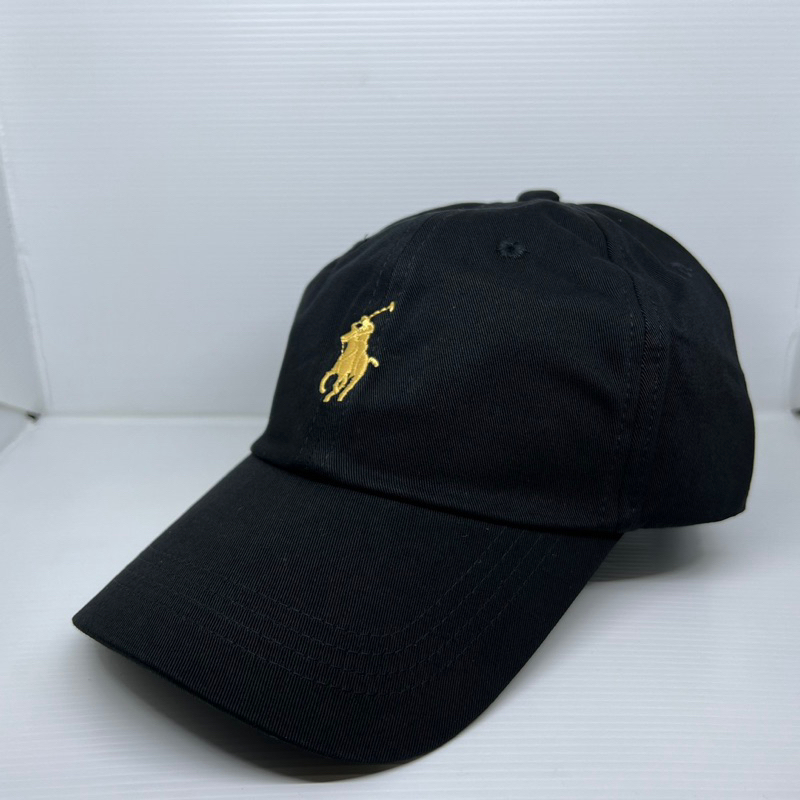 Topi POLO Hitam Kuda Kecil Gold Original