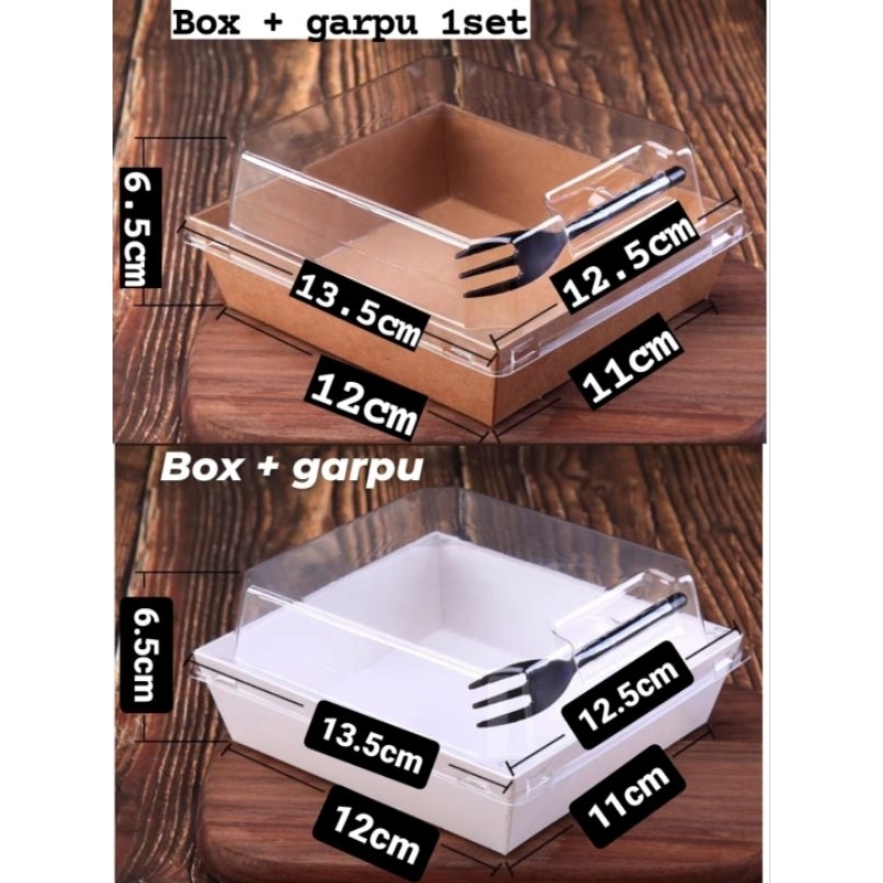 

kotak kraft/box kue/ burger/ sandwich /truffle/mousse/box mika/ kotak mika/kotak kue/