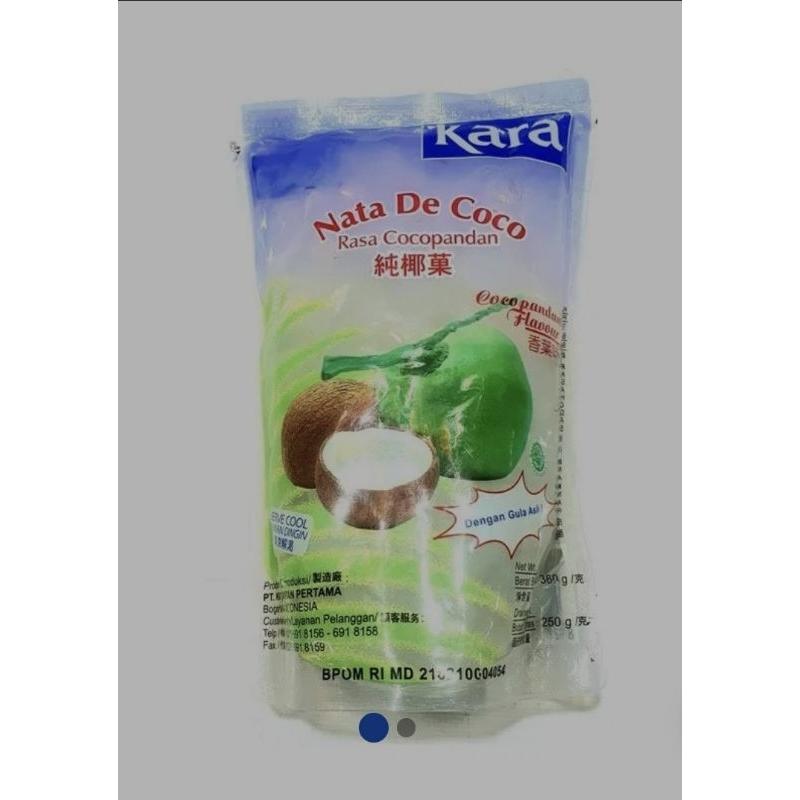 

Nata de coco kara rasa plain kemasan pouch 1 kg dan 360ml