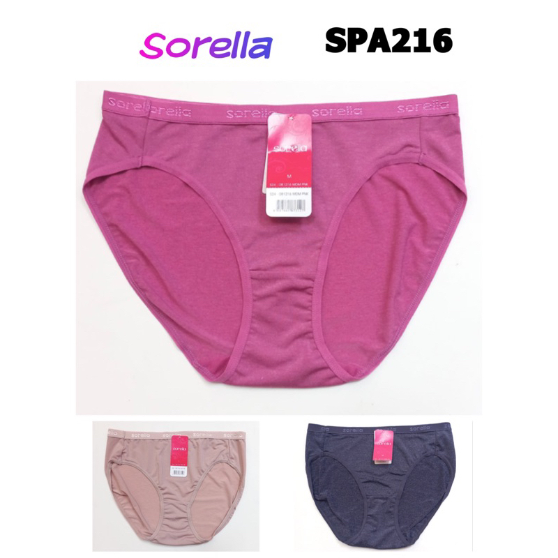 SPA216 panty celana dalam travelling sorella midi high cut satuan M L