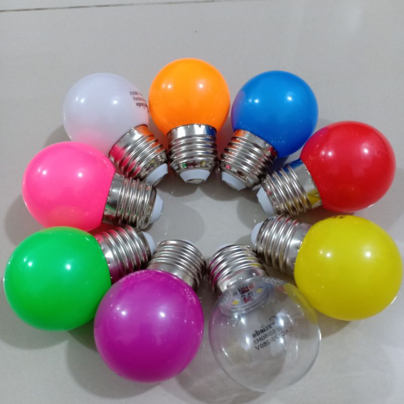 Bohlam Led warna, model ping pong