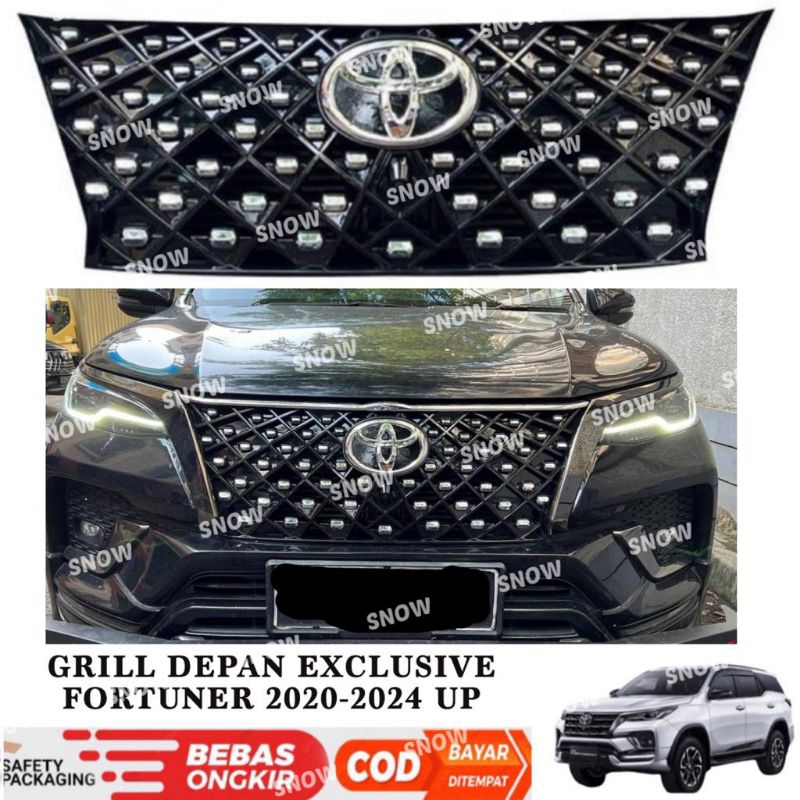 Grill Bumper Depan All New Fortuner 2021 2022 2023 2024 UP GR SPORT Exclusive Hitam