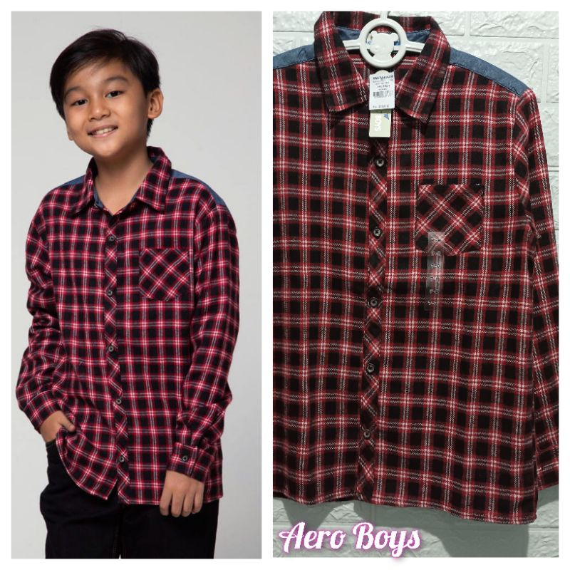 Aero Boys - New Arrival Kemeja Flanel anak 5-12 Tahun