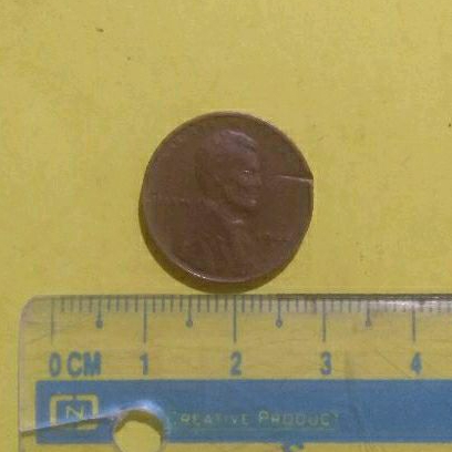 Koleksi Koin Tua Amerika 1 Cent Gandum Tahun 1944-S