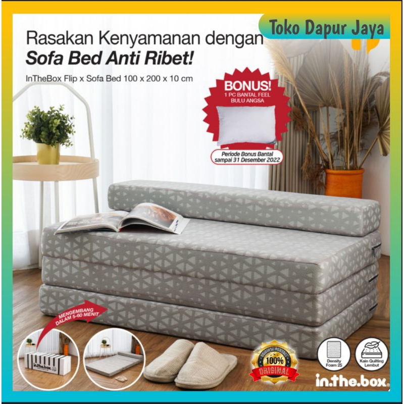 InTheBox Flip x Sofa Bed 100 x 200 x 10 cm Kasur Lipat