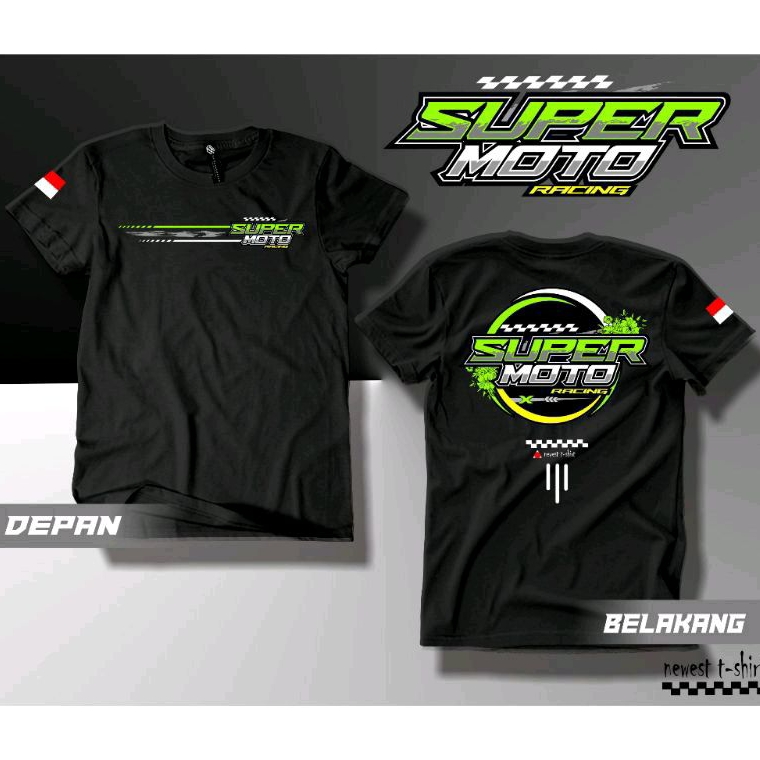 KAOS SUPER MOTO PREMIUM KATUN COMBET 24S BIG SIZE M L XL 2XL 3XL 4XL 5XL 6XL KAOS KATUN COMBED 24S