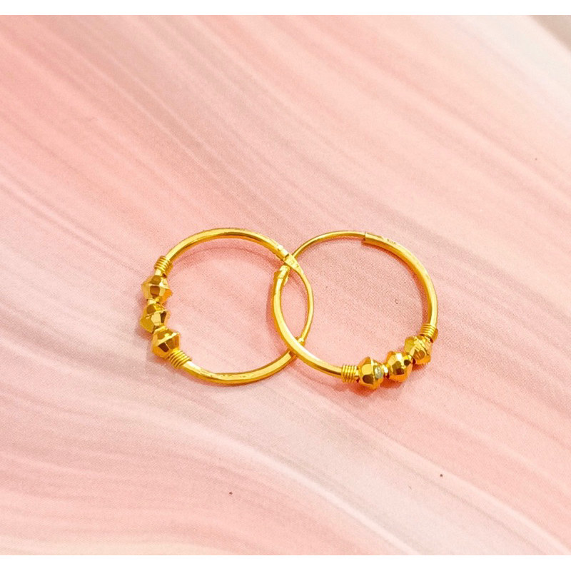 Anting emas asli kadar 875 model jipsi merica