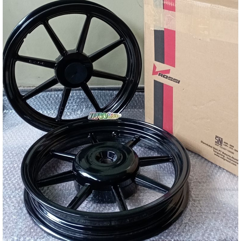Velg V-Rossi Palang 8 Warna Hitam Glossy Untuk Honda Vario 125/150 & Pcx Cbu