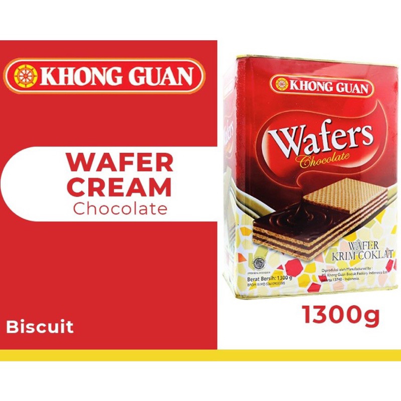 

KHONG GUAN WAFERS CHOCOLATE KALENG 1300 GR