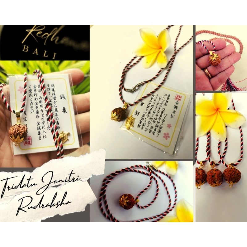 Kalung Tridatu Genitri Rudraksha Bali Handmade