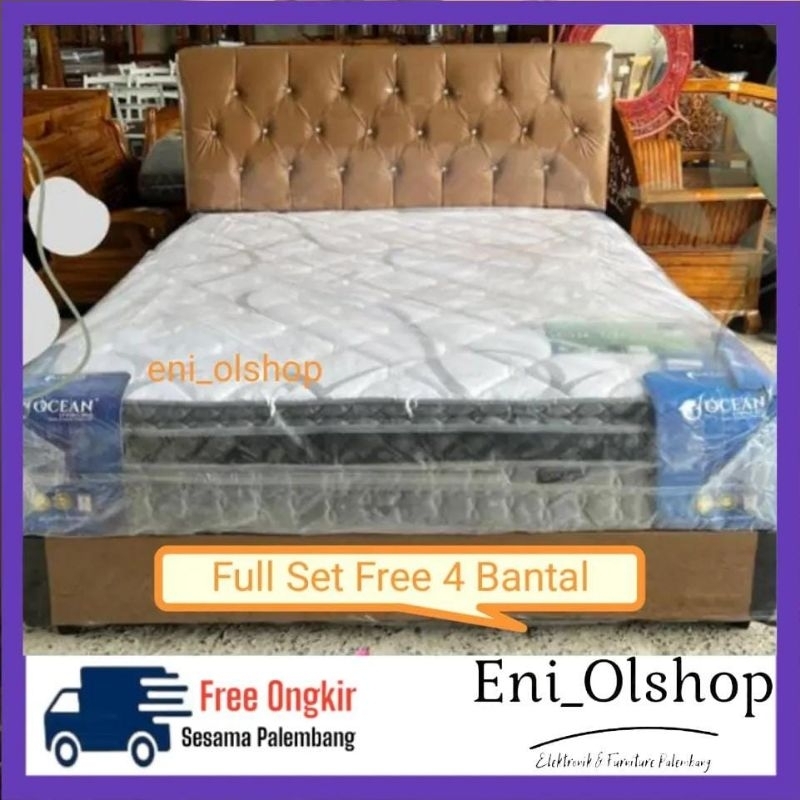 1 Set SPRINGBED OCEAN VITTO RUBY 180x200cm FREE 4 BANTAL, TEBAL 30CM, Palembang