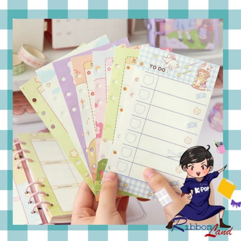 

A6 SET kertas Loose Leaf KAWAII (80 Lembar)