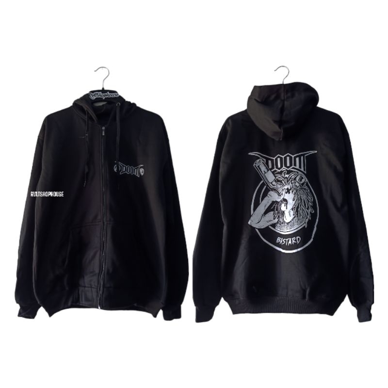 Jaket Zipper Band Punk Doom | Jaket Punk Jaket Distro