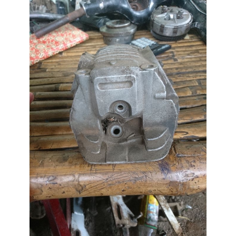 Bahan Blok Head Silinder Kop Cylinder Kop Honda Supra x 125 Original Bekas Copotan Motor Second 2nd