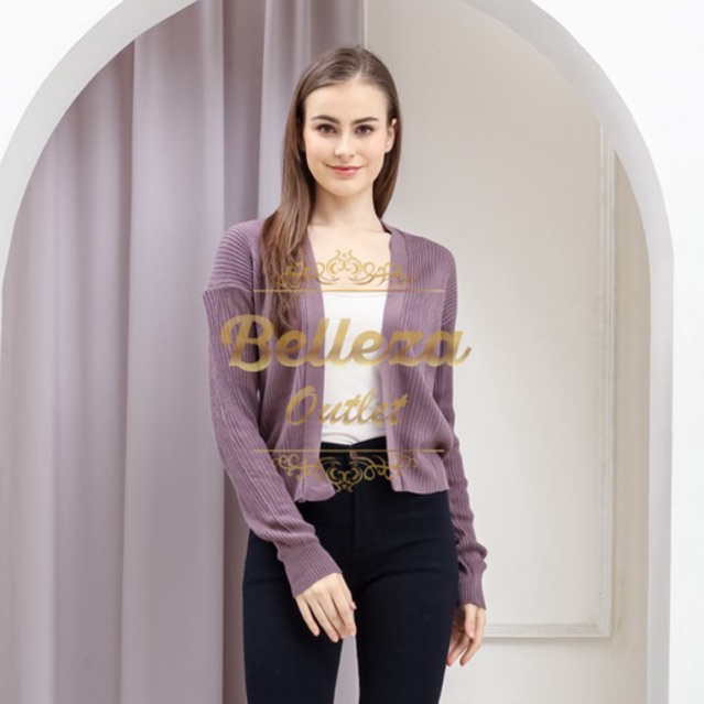 Belleza Outlet baju rajut Cardigan rajut atasan wanita Cardy Outer