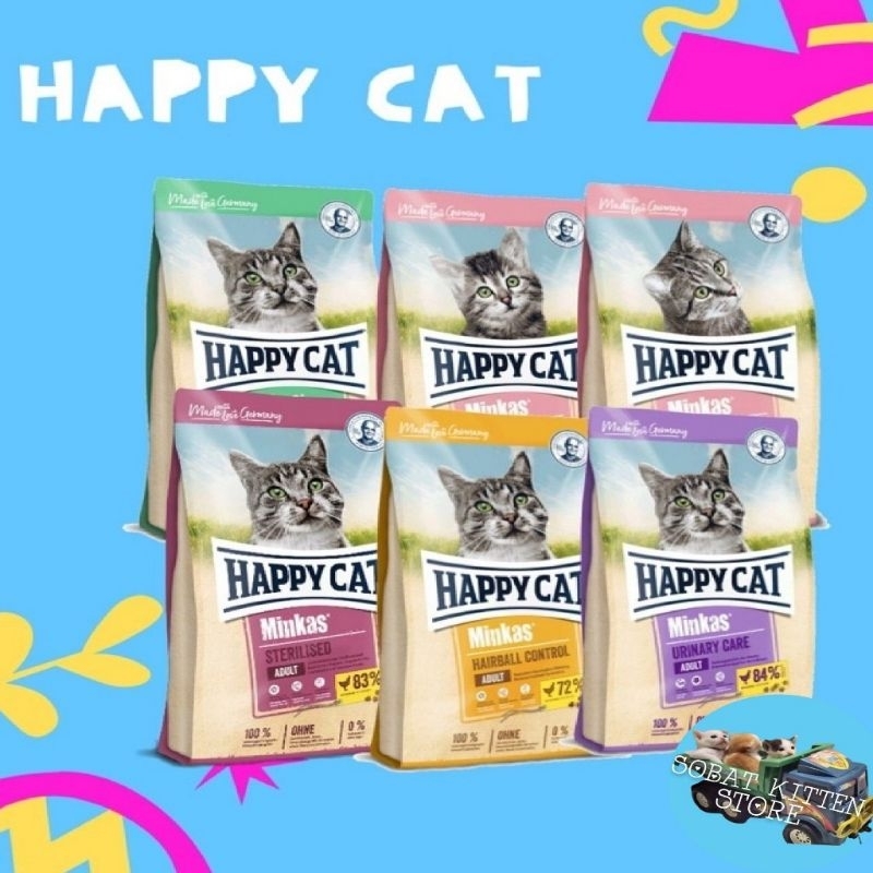 GOJEK Happy Cat MINKAS Kitten 10Kg/happy CatJunior 10Kg/ Happy Cat Perfect Mix 10Kg/ Happy Cat