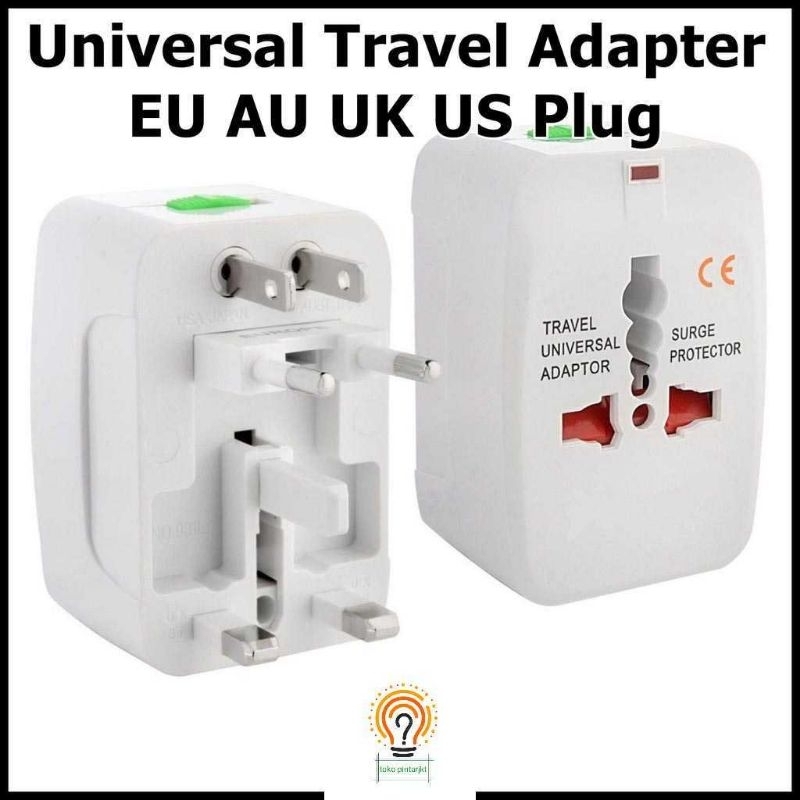 Universal Travel Adaptor all in 1 Home Adaptor Traveler EU AU UK US Plug Colokan