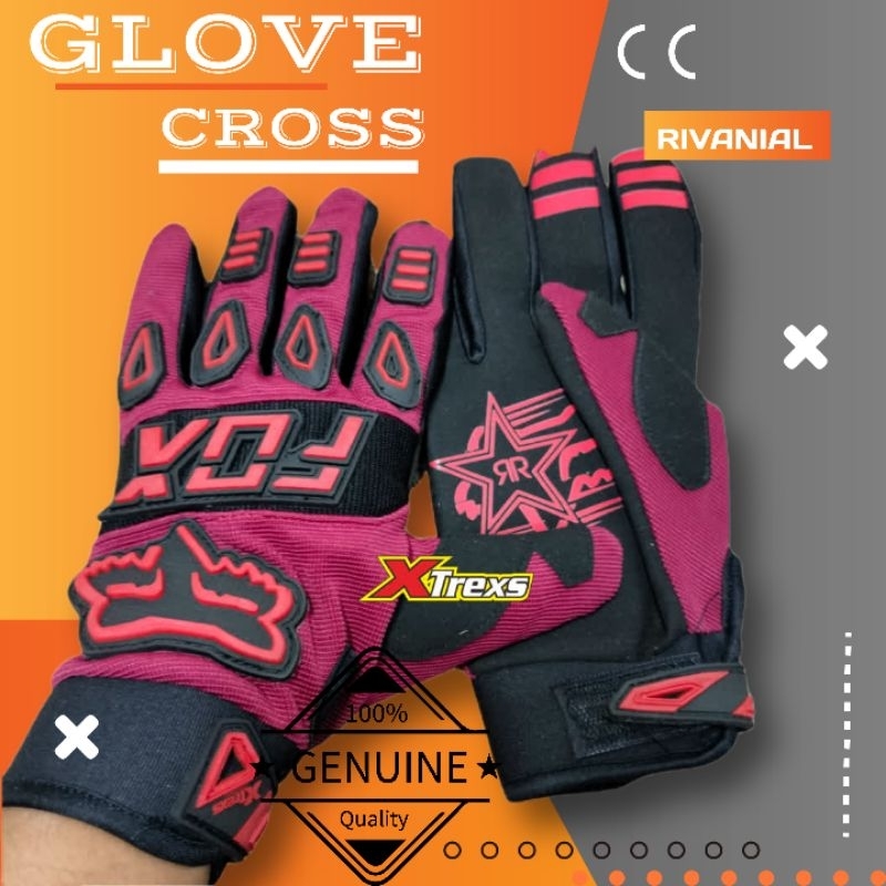 Motor Cross Trail Sarung Tangan Foxx Lokal Glove Xtrexs  Racing/ Sarung Tangan Trail cross