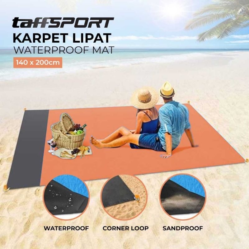 TaffSPORT Karpet Lipat Alas Camping Piknik Waterproof Mat 140 x 200cm