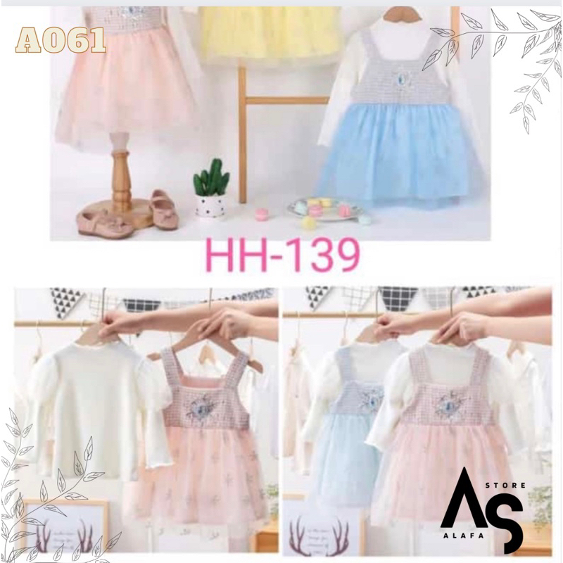 Dress anak perempuan import A061