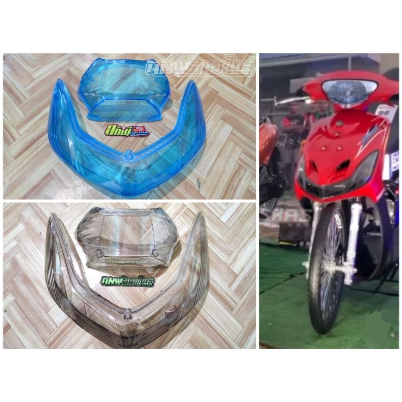 Mika kaca set depan belakang sein smoke hitam black sen stoplamp mio smile lampu headlamp reflektor 