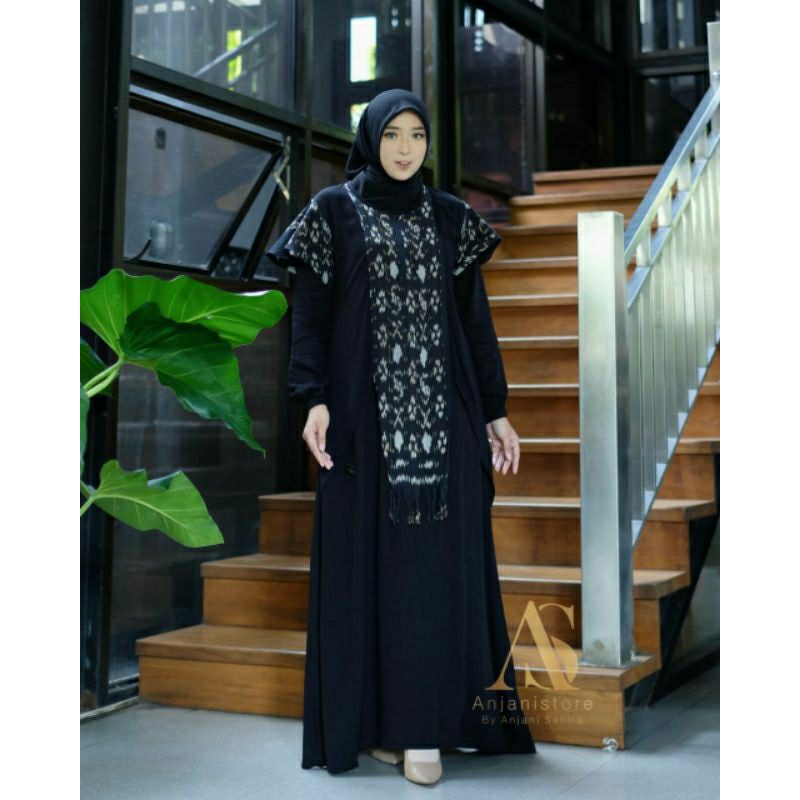 DRESS HITAM ETNIK RANDOM ORIGINAL ANJANI STORE BY ANJANI SABILA