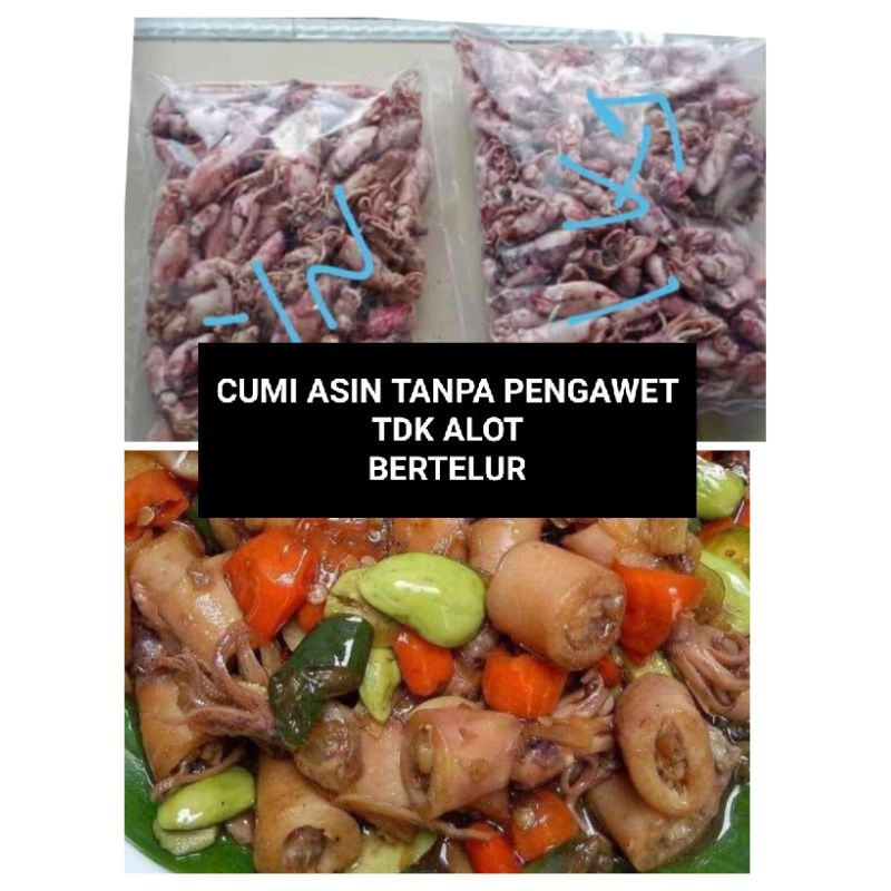 

Cumi Asin bertelur menul2 tanpa formalin 1/4kg