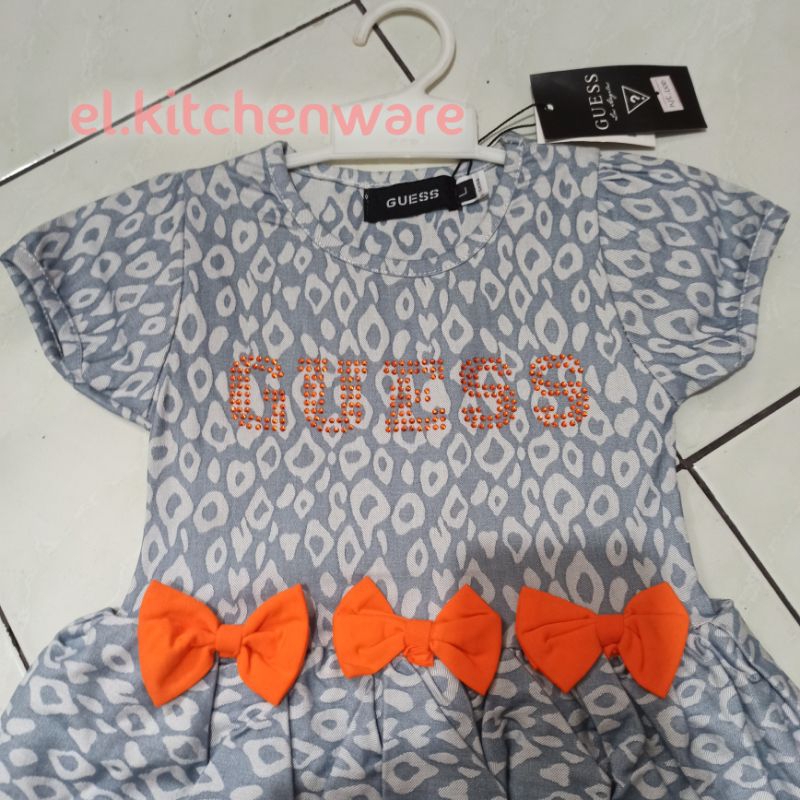 guess - sale girls dress leopard bawahan balon - cuci gudang gaun anak bayi perempuan - diskon pakai