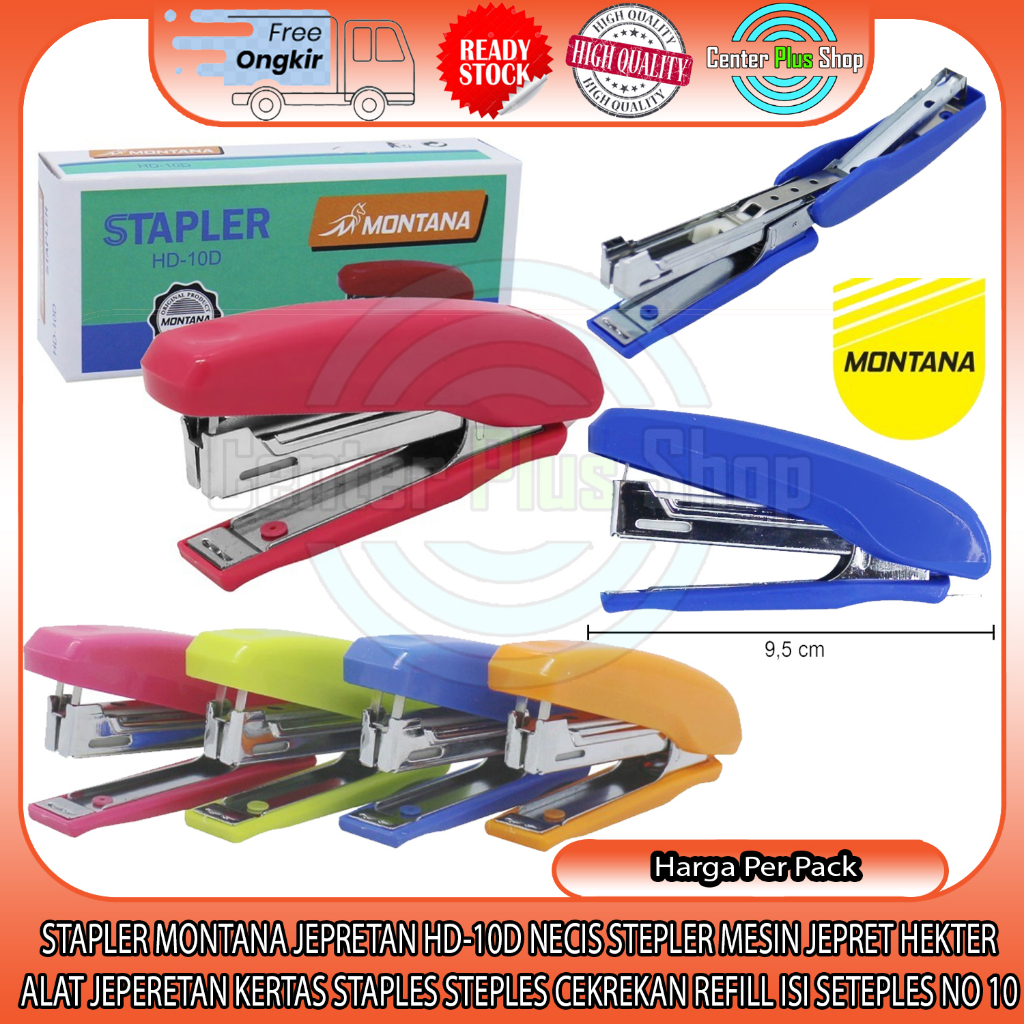 

STEPLER MONTANA HD-10D STAPLER NECIS ALAT PENJEPRET KERTAS PAPER JEPRETAN HEKTER JEPERETAN STEPLES MESIN JEPRET REFILL ISI SETEPLES NO 10 COLOUR WARNA WARNI KANTOR SEKOLAH SERBAGUNA MULTIFUNGSI STAPPLER STEPPLER PENGOKOT CEKREKAN JEGREKAN STAPLE GUN COLOR