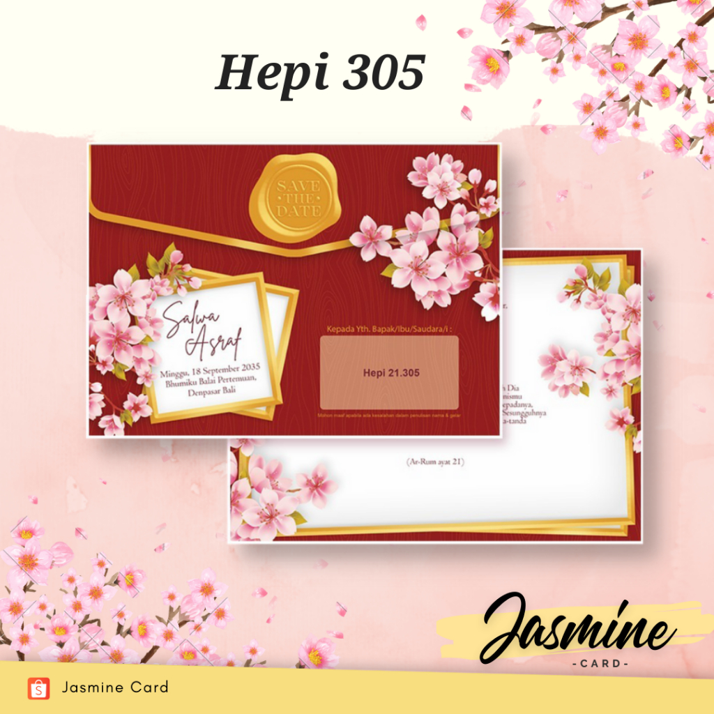BLANGKO UNDANGAN PERNIKAHAN TERMURAH HEPI 305