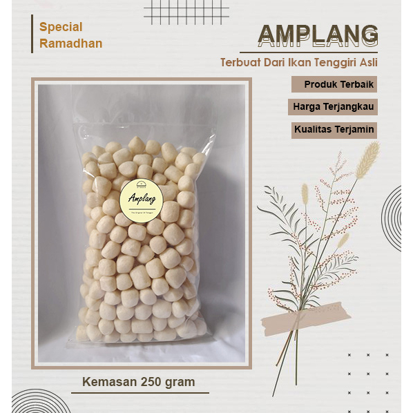 

Kerupuk Amplang Ikan Tenggiri Kualitas Terbaik Berat Brrsih 250 gram