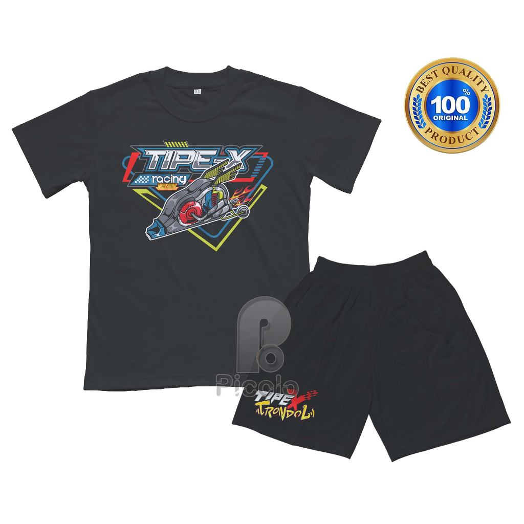 (FREE NAMA) BAJU KAOS SETELAN ANAK MOTIF GAME TIPE X TRONDOL UNISEX