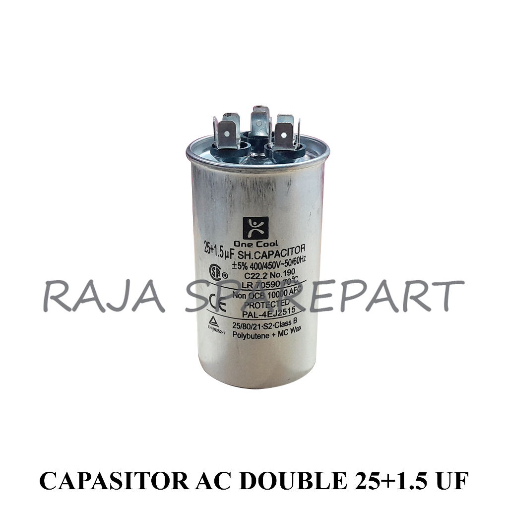 Capasitor Running AC Double 25+1,5UF