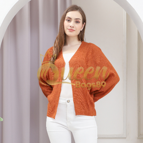 Queenbags89 baju outfit cewek baju atasan wanita baju Rajut cardigan batwing