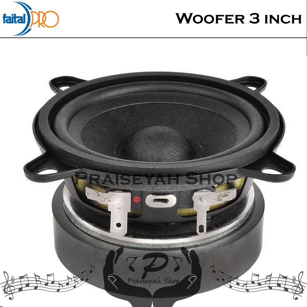 Faital Woofer Speaker Komponen 3 inch 3FE25 8 ohm Ferrite