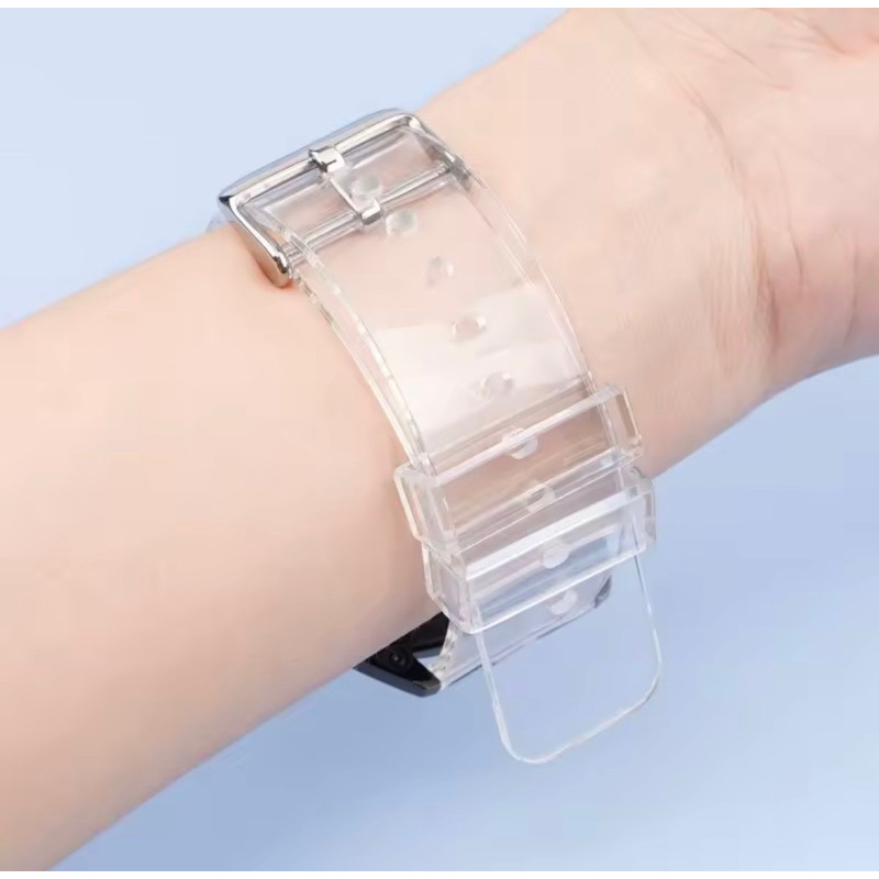 Quick Release Strap Tali Silicone transparan Bening jam 20mm Samsung Galaxy watch 3 4 41mm 42mm Active 1 2 40mm 44mm Huawei Gt 2 3 42mm Haylou ls02 rs4  Garmin Venu sq