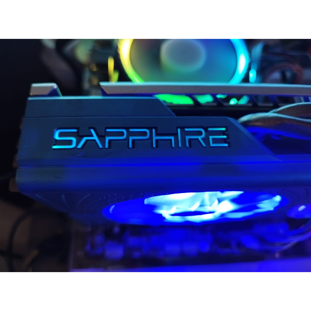 SAPPHIRE BLUE NITRO+ RX580 8GB 256BIT DDR5 LIKE NEW LAMPU