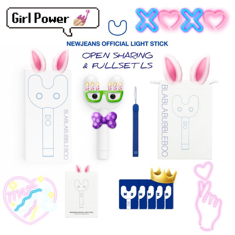 [ OPEN SHARING & D.P. PO FULLSET ] LIGHTSTICK NEWJEANS SEALED OFFICIAL TOKKI BUNNIES WEVERSE GLOBAL 