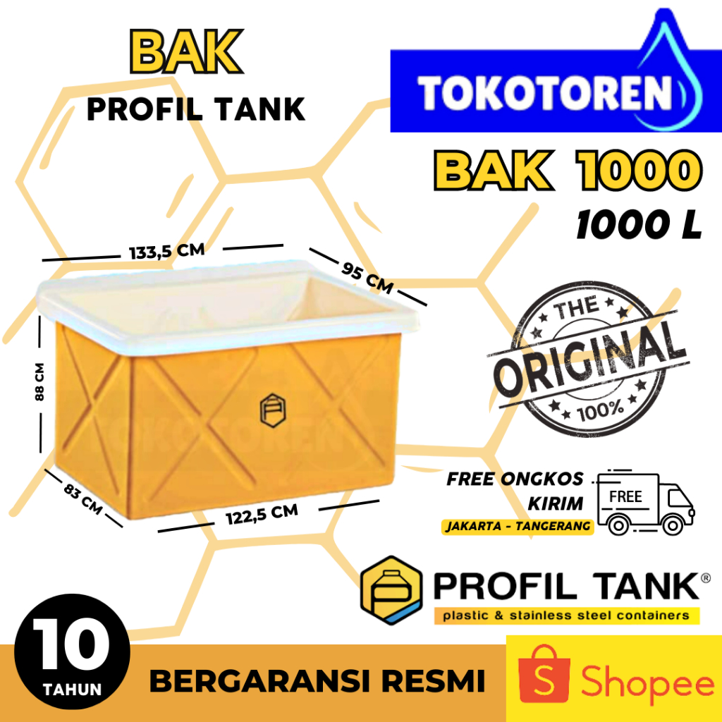 BAK AIR PROFIL TANK BAK 1000 LITER GARANSI RESMI