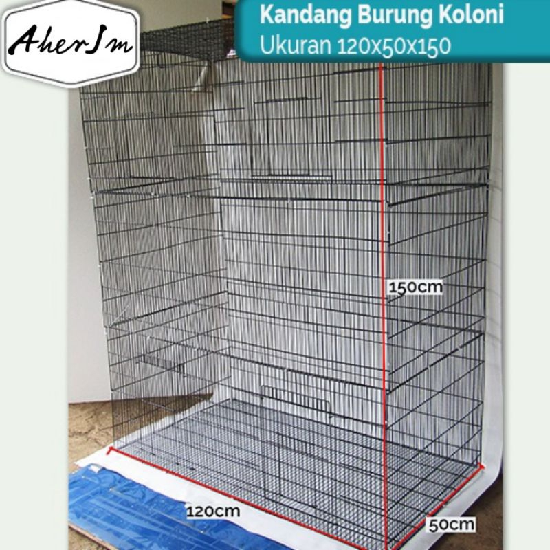 Kandang Burung Koloni Galvanis Lipat Large Bird Cage